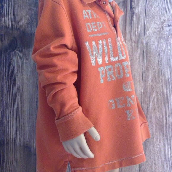 Genuine Kids Orange Long Sleeve Polo with Wildcats Design - Picture 2 of 7
